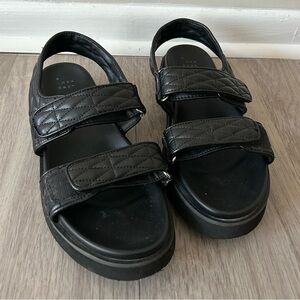 Target A New day Black Quilted Sandals